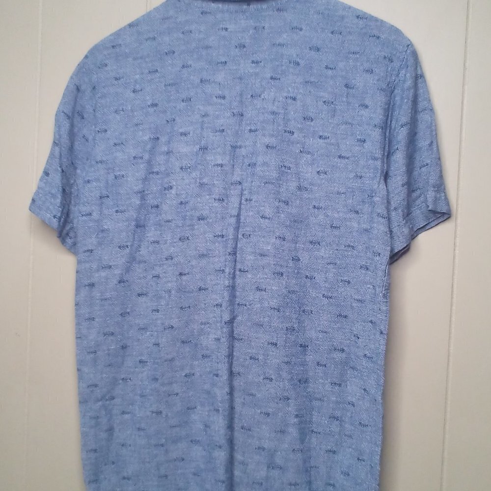 Old Navy Button Up Shirt XL 14 16 Short Sleeve Arrows Blue - Picture 3 of 13